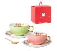 Élégante tasse à café de style européen élégant nouvel os tasse à café en Chine pour l'après-midi thé tasse à motif floral vintage