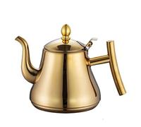 Élégante Teapot en Acier Inoxydable Doré avec Filtre - Chauffage Rapide Polyvalent, Capacité 1L/1.5L/2L, Compatible avec Tous les Types de Cuisinières(2L)