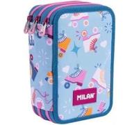 Élégante trousse à 3 compartiments avec accessoires colorés - rose ! Le compagnon idéal pour l'école et le bureau, conçu pour les âmes créatives.