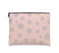 Élégante trousse de maquillage en forme de flocon de neige, pochette de voyage scintillante pour femme, organiseur portable en toile avec fermeture éclair, sac de soins de la peau pour les vacances