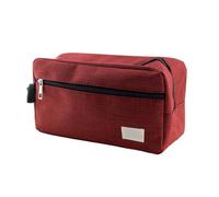 Élégante trousse de maquillage Oxford ergonomique de voyage trousse de toilette portable pour les trajets essentiels et quotidiens, Rouge, As the pic show