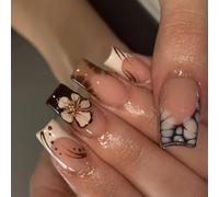 Élégante œuvre d'art française, avec perles dorées, motif floral, pour le bureau de mode d'hiver, convient pour une pose élégante