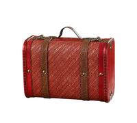 Élégante valise européenne en cuir valise de voyage spacieuse pour collectionneurs et amateurs Usage quotidien décontracté, Rouge rétro, Taille unique