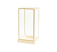 Élégante vitrine pour objets de collection Assemblez des couvertures transparentes Cadre en laiton Boîtiers en verre Décoratifs pour salon Vitrine Artisanat décoratif
