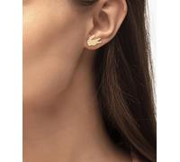Élégantes boucles d'oreilles en crocodile doré 2040052