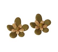 Élégantes boucles d'oreilles florales en acrylique pour femme, accessoires d'oreilles multicolores, hypoallergéniques, légers, boucles d'oreilles à la mode en forme de fleur, taille unique, Comme