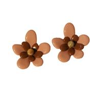 Élégantes boucles d'oreilles florales en acrylique pour femme, accessoires d'oreilles multicolores, hypoallergéniques, légers, boucles d'oreilles à la mode en forme de fleur, taille unique, Comme