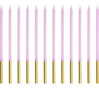Élégantes bougies d'anniversaire violettes, longueur 14 cm, 12 pièces par paquet - ajoutez de l'éclat à vos célébrations ! Parfaites pour toutes les fêtes !