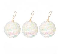 Élégantes boules de Noël de 8 cm pour sapin de Noël, décoration à suspendre pour hôtels, restaurants et célébrations à la maison (colorées)