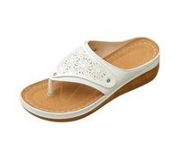 Elegantes Chanclas de Verano Con diseño Floral calado y Tira Entre Los dedos. pour Usage intérieur et extérieur