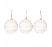 Élégantes décorations de Noël à suspendre de 8 cm pour arbres et tables, parfaites pour créer une atmosphère charmante dans n'importe quel décor de célébration (blanc)