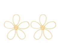 élégantes en forme de Poisson exagérées à enroulement européen et frontalier pour femmes, boucles d'oreilles à fleurs, boucles d'oreilles design printemps et été Épaisses en Laiton (Gold, 5. 1x5cm)