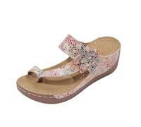 Elegantes Sandalias de Verano Con separador de dedos y diseño Floral calado Para Un Look Casual de Playa. (Other, 41)
