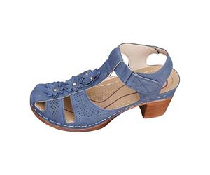 Elegantes sandalias planas con diseño calado bordado en el talón de punta abierta para comodidad y estilo veraniego. confortable à porter
