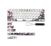 Élégantes touches PlumBlossom pour claviers mécaniques 61 64 67 68 allemand, français, espagnol, japonais, anglais, langues CherryProfile Keycaps de bureau Accessoires informatiques Clavier mécanique