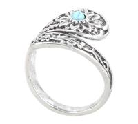 Élégants Anneaux De Pierre Lune Ouverts Dans Une Taille Réglable Bleu Chatoyant Pour Le Confort Toute La Journée Bijoux En Alliage Robuste Pour Les Femmes Anneau Symbolisme Spirituel