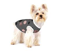 Élégants Faux Cercles Roses et Noirs,T-Shirt sans Manches en Coton pour Animaux de Compagnie, Gilet Respirant, Extensible et Doux,S