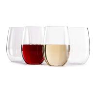 Élégants Verres à Vin Tritan Incassables - Lot de 4, 470 ml - Idéaux pour Vin Rouge et Blanc - Parfaits pour Fêtes, Piscines et Maison - Un Cadeau Parfait pour les Femmes, Profitez sans Souci