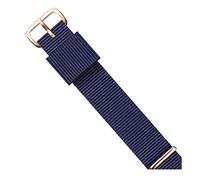 Elegantyl 14mm 16mm 18mm 20mm 22mm Nylon Montre Bracelet Or Rose et Argent Boucle Hommes et Femmes Bracelet de Montre, 12mm