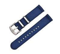 Elegantyl 18mm 20mm 22mm 24mm Nylon Canvas Watchband Sports Étanche Montre Bracelet Montre Accessoires, Bleu, 20mm