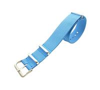 Elegantyl 18mm 20mm Stripe Woven Fiber Watchband Strap Nylon Watch Bracelet de remplacement, Bleu clair, 18mm