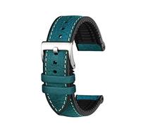 Elegantyl 20mm 22mm 24mm cuir + caoutchouc bas bracelet de montre hommes étanche caoutchouc montre bracelet, 24mm