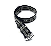 Elegantyl 20mm 22mm Watch Band Nylon Strap Military Striped Replacement Watch Wristband, 20mm