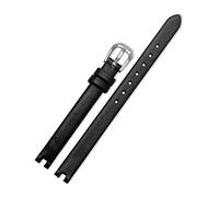 Elegantyl 8mm 10mm 12mm or argent boucle ardillon + noir/blanc/rouge bracelet de montre en cuir véritable pour femmes accessoires de montre, 12mm