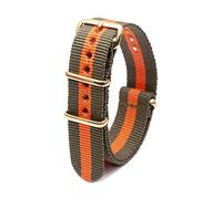 Elegantyl Bracelet de montre de remplacement en nylon Bracelets de montre en nylon de tissu coloré avec boucle dorée 18 20 22 24mm, 18mm