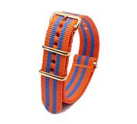 Elegantyl Bracelet de montre de remplacement en nylon Bracelets de montre en nylon de tissu coloré avec boucle dorée 18 20 22 24mm, 18mm