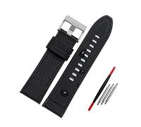 Elegantyl Bracelet de montre double couche en résine de toile 24mm 26mm 28mm bracelet de montre accessoires de montre pour hommes, 24mm