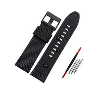 Elegantyl Bracelet de montre double couche en résine de toile 24mm 26mm 28mm bracelet de montre accessoires de montre pour hommes, 28mm