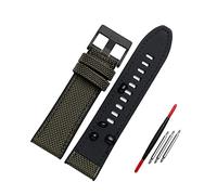 Elegantyl Bracelet de montre double couche en résine de toile 24mm 26mm 28mm bracelet de montre accessoires de montre pour hommes, 28mm