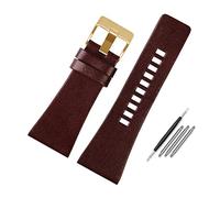 Elegantyl Bracelet de montre en cuir 22mm - 34mm Montre pour homme Bracelet de remplacement Accessoires de montre + Outil d'installation, 34mm