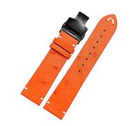 Elegantyl Bracelet de montre en cuir fait main 18mm 20mm 22mmsoft pour bracelet de remplacement de montre pour hommes + outil d'installation, 22mm