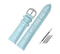 Elegantyl Bracelet de montre en cuir véritable 12mm - 20mm pour femmes hommes montre bracelet de remplacement accessoires de montre, 16mm