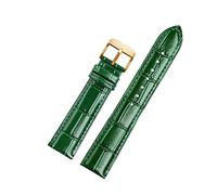 Elegantyl Bracelet de montre en cuir vert 12mm - 24mm Bracelet de remplacement de montre pour accessoires de montre pour homme et femme, 14mm