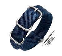 Elegantyl Bracelet de montre en nylon de l'otan 18mm 20mm 22mm 24mm Bracelet de montre en toile à rayures Bracelet de remplacement, 24mm