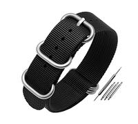 Elegantyl Bracelet de montre en nylon de l'otan 18mm 20mm 22mm 24mm Bracelet de montre en toile à rayures Bracelet de remplacement, 24mm