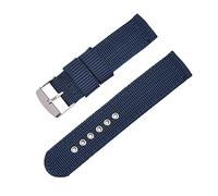 Elegantyl Bracelet de montre en nylon de toile 16mm - 24mm Bracelet de montre en tissu respirant Bracelet de remplacement pour hommes, Bleu, 16mm