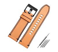 Elegantyl Bracelet de montre Vintage en cuir véritable 22mm 24mm 26mm 28mm pour bracelet de remplacement de montre pour hommes + outil d'installation, 24mm