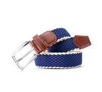 Elegantyl Ceinture élastique décontractée ceinture tressée tissu pour hommes ceinture extensible tissée élastique 3.4cm largeur 95 à 150cm, 135cm