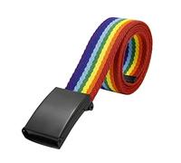 Elegantyl Ceintures tissées colorées Ceinture tressée en nylon de couleur pour hommes et femmes Ceintures en toile arc-en-ciel 3,8cm, 105cm