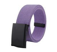 Elegantyl Hommes Ceinture Homme Casual Boucle Métallique Sangle Plaine Toile Ceintures Largeur 3.8cm Nylon Ceinture Tressée, 150cm