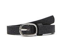 Elegantyl Paillettes Ceinture Femmes Ceinture Mince Ceinture En Cuir Pu Anneau En Métal Boucle Ceintures 1.8cm Largeur Pour Ceinture Décontractée Pour Femmes, Le noir, 105cm