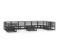 Eleganz 11 pièces. Ensemble de salon de jardin en pin massif - Meuble durable et élégant pour terrasse et jardin - Parfait pour les familles et les amoureux de la nature