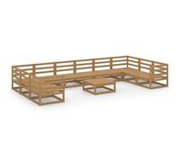 Eleganz 11 pièces. Ensemble de salon de jardin en pin massif - Meuble durable et respectueux de l'environnement pour terrasse et jardin - Parfait pour les familles et les amateurs de plein air