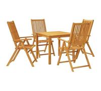 Eleganz 5 pièces. Salon de jardin en bois massif d'acacia, traité à l'huile - Durable et facile d'entretien - Parfait pour la terrasse et le jardin - Design moderne pour des heures de détente en plein