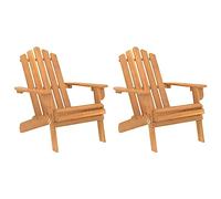 Eleganz Adirondack Lot de 2 chaises de jardin en bois d'acacia massif avec finition en huile naturelle - Durable et facile d'entretien pour terrasse et jardin