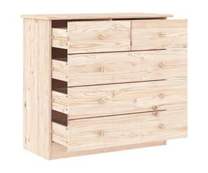 Eleganz Alta Commode en pin massif 77 x 35 x 73 cm - Meuble de salon naturel pour une décoration élégante | Robuste et durable